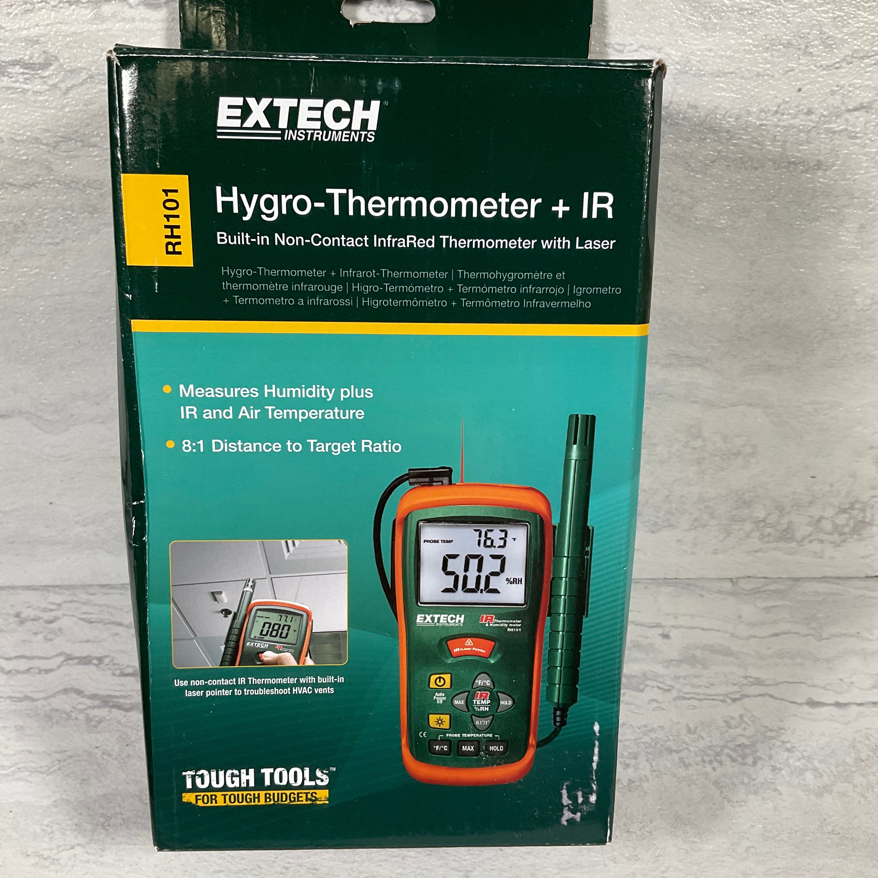 Extech RH101 Hygro-Thermometer and IR Thermometer (7333439602926)
